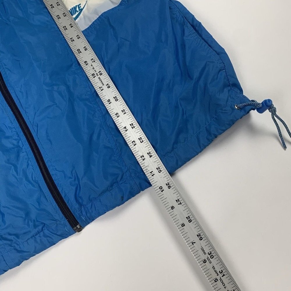 Vintage 90s Nike Gray Tag Windbreaker Jacket L Black Blue Aqua Colorblock - Picture 7 of 7